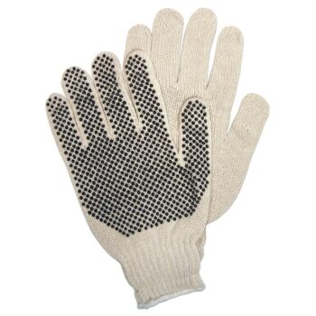 Gloves, Cotton/Polyester 1-Side Dot, XS, 12PK