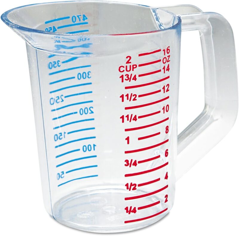 Rubbermaid Bouncer Measuring Cup RCP3215CLE - Commercial Grade Clear Polycarbonate